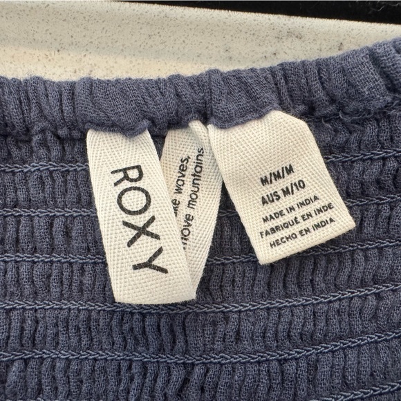 Roxy Juniors Cotton Clearwater Cove A-Line Mini Dress Blue Size Medium Cotton - Picture 7 of 16